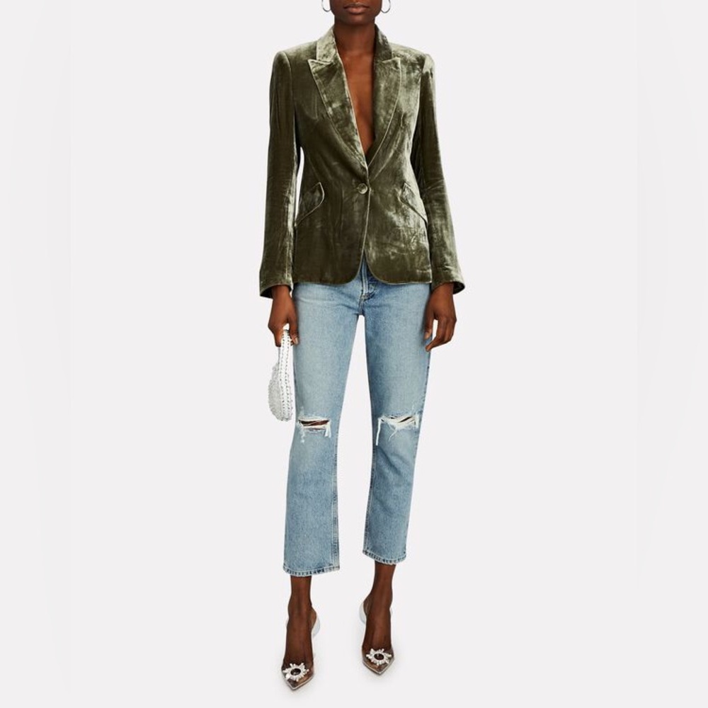 AGOLDE Riley High-Rise Straight Cropped Jeans in Escalate size 26